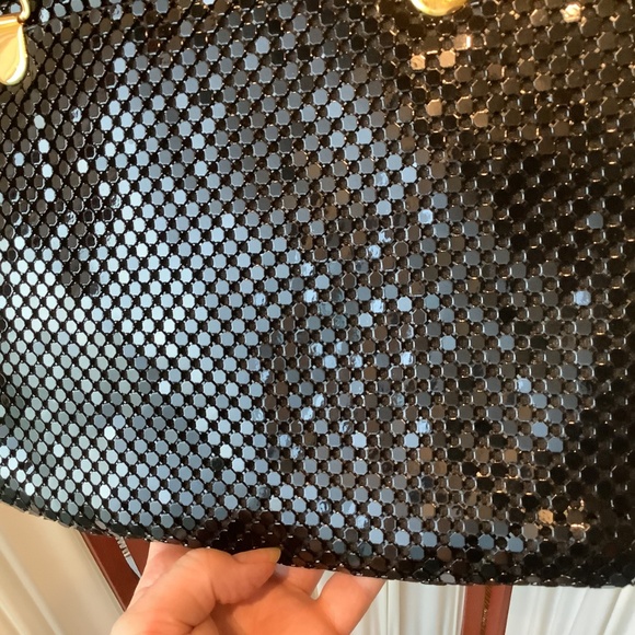 Vintage Cestino Collection Black Metal Mesh Shoulder Bag Purse NWT - Picture 3 of 8